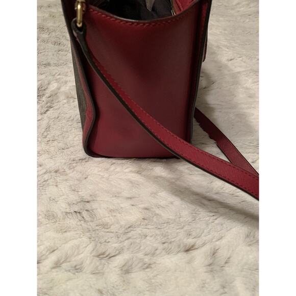 Michael Kors Purse Burgundy And Chocolate - Picture 3 of 13